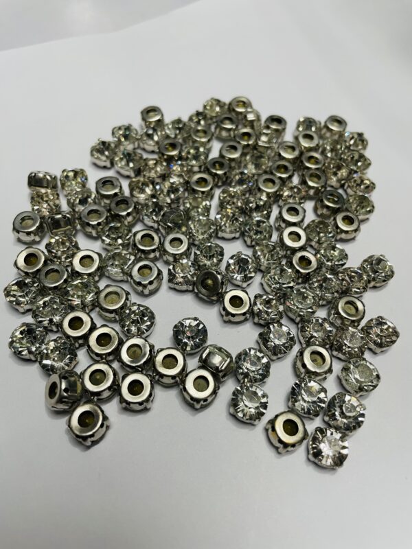 38 ss /8mm white round glass stone with hook for embroidery, craft and jewellery making(1 gross, 144 pieces)